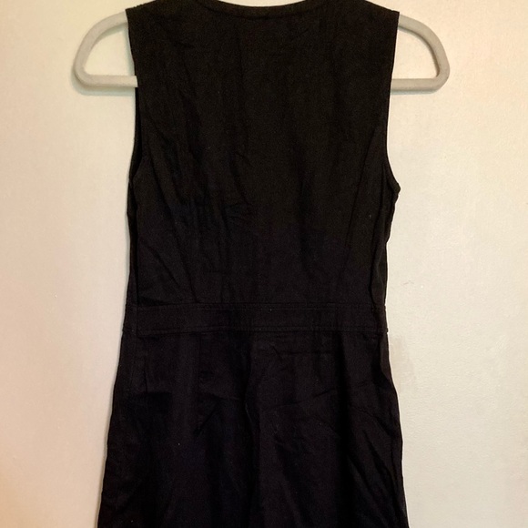LOFT DENIM/LINEN-LOOK DRESS W/ RUFFLE-2 EUC - Picture 2 of 4